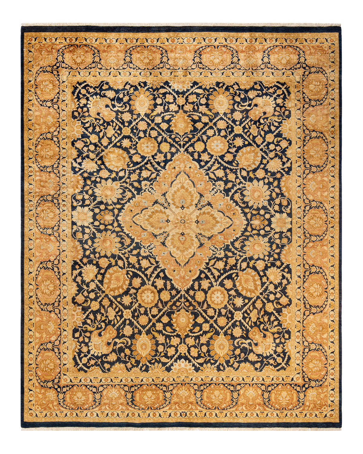 Mogul, One-of-a-Kind Hand-Knotted Area Rug - Blue, 8' 1" x 10' 1"
