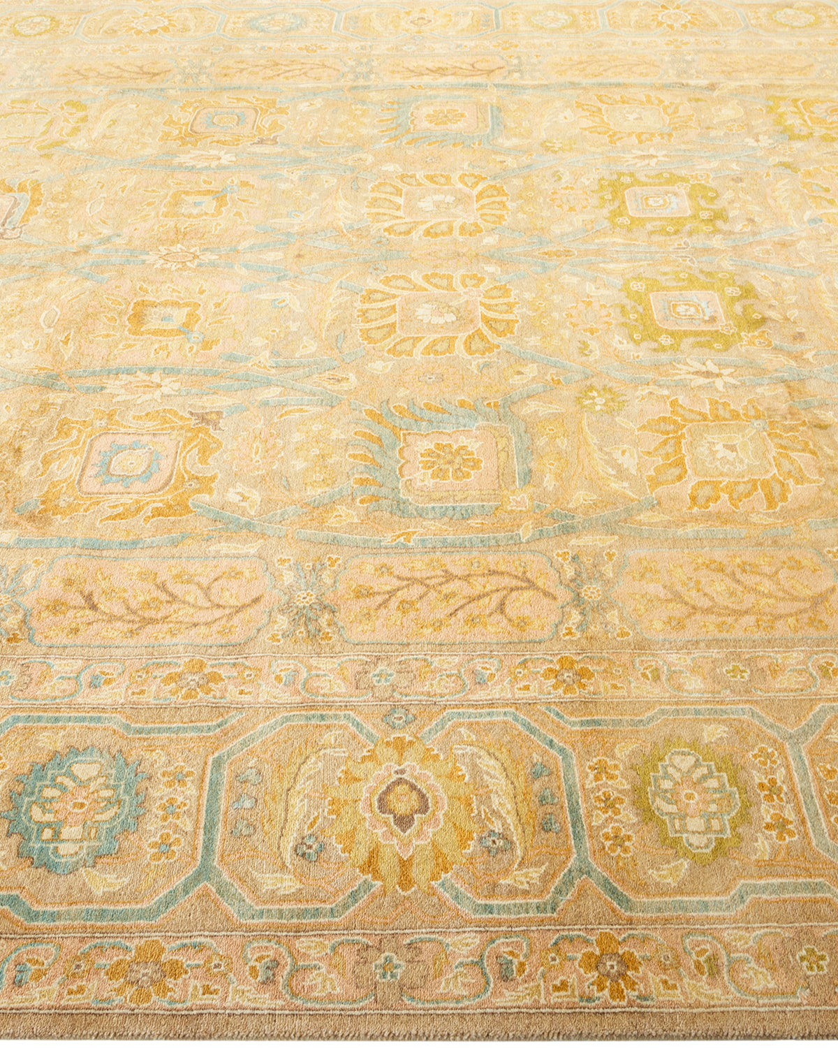 Mogul, One-of-a-Kind Hand-Knotted Area Rug - Yellow, 8' 2" x 9' 8"