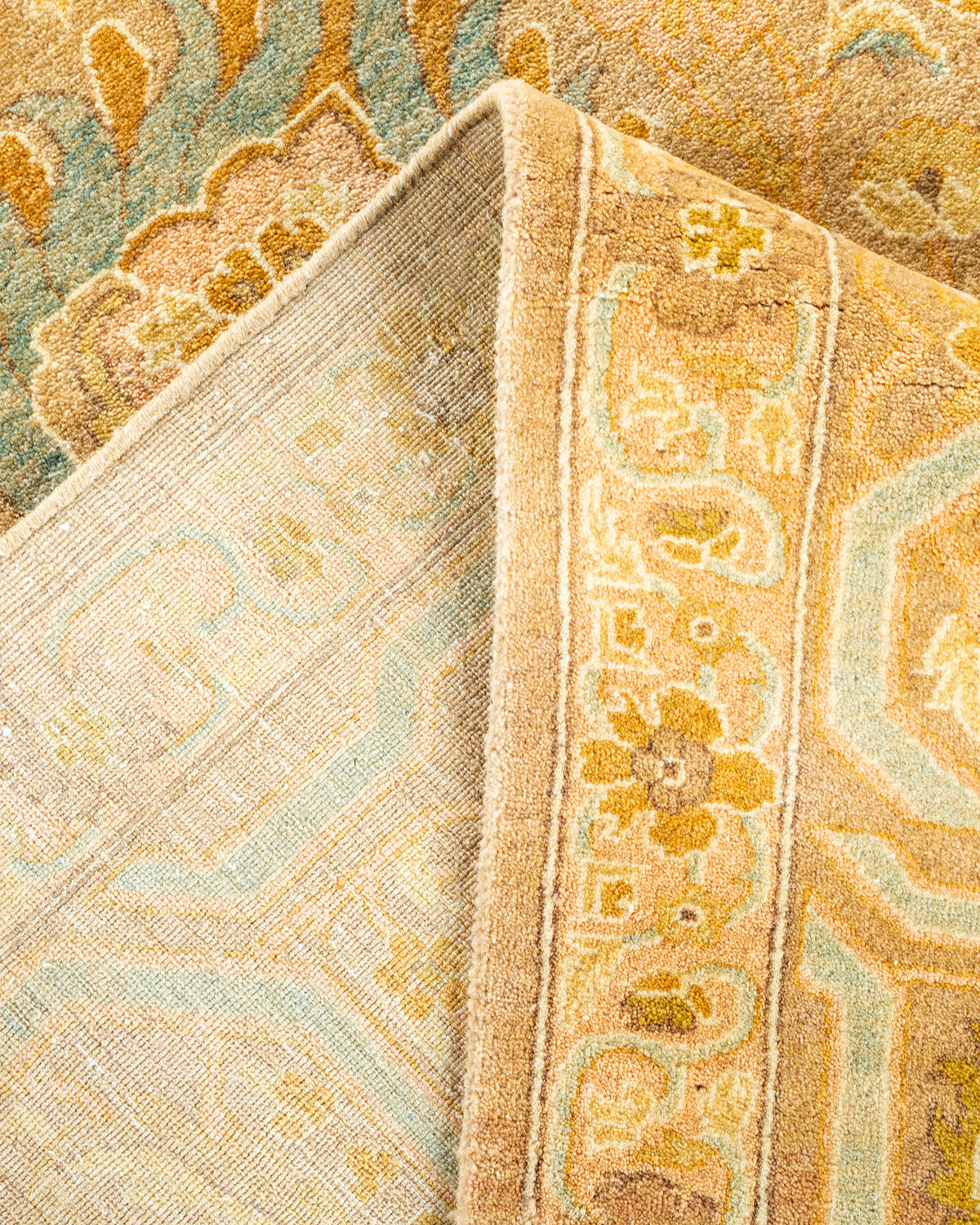 Mogul, One-of-a-Kind Hand-Knotted Area Rug - Yellow, 8' 2" x 9' 8"