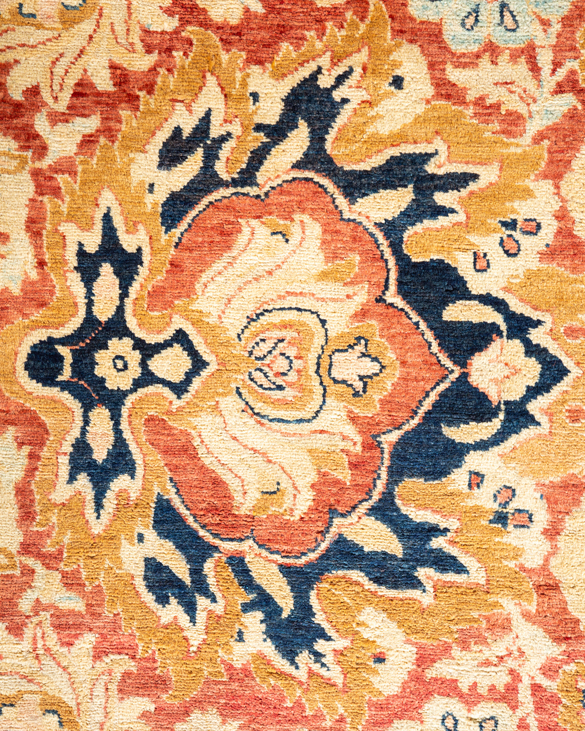 Mogul, One-of-a-Kind Hand-Knotted Area Rug - Orange, 7' 10" x 10' 2"
