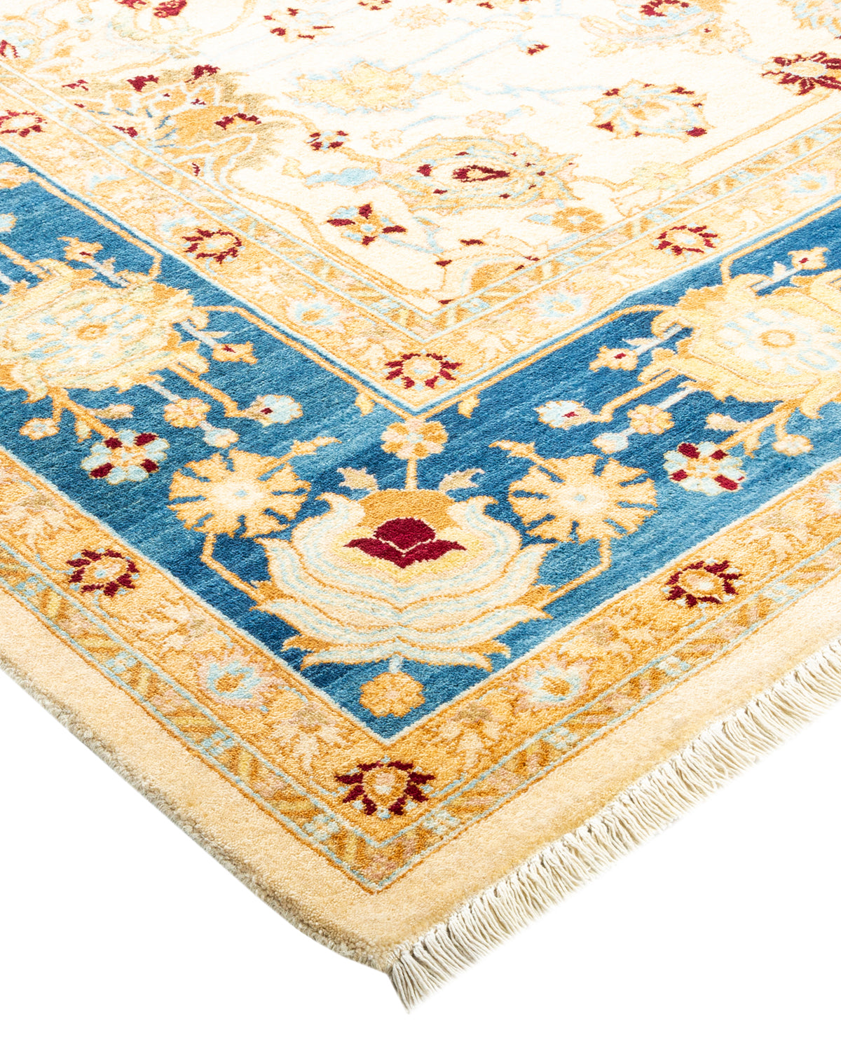 Mogul, One-of-a-Kind Hand-Knotted Area Rug - Ivory, 6' 2" x 9' 9"