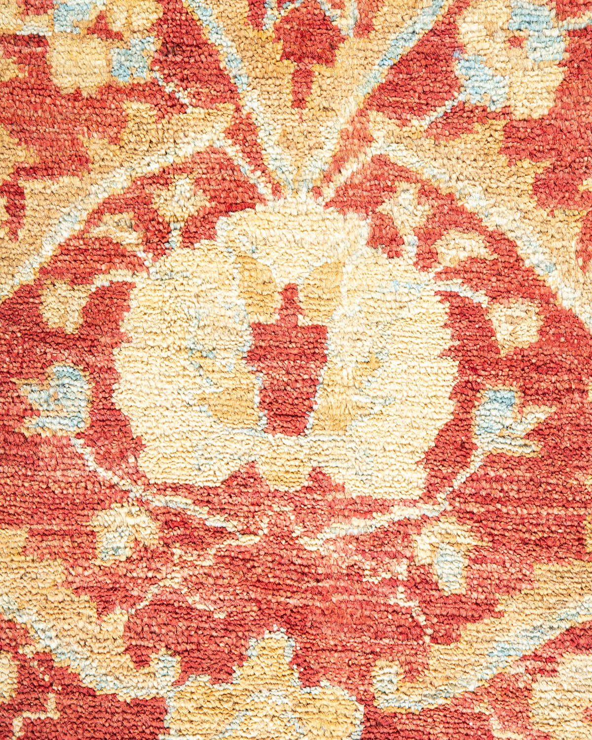 Eclectic, One-of-a-Kind Hand-Knotted Area Rug - Orange, 9' 2" x 11' 9"