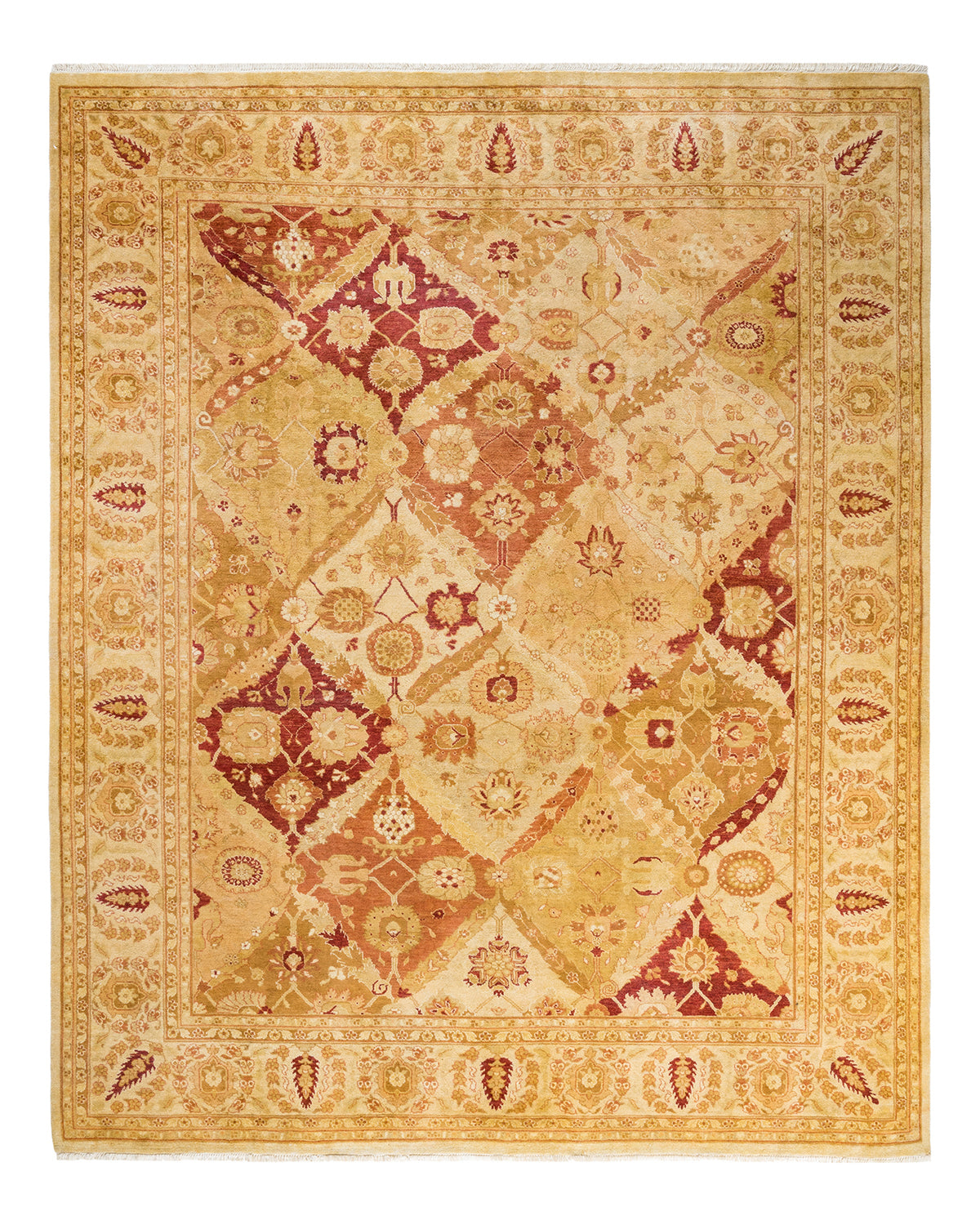 Eclectic, One-of-a-Kind Hand-Knotted Area Rug - Ivory, 8' 4" x 10' 4"