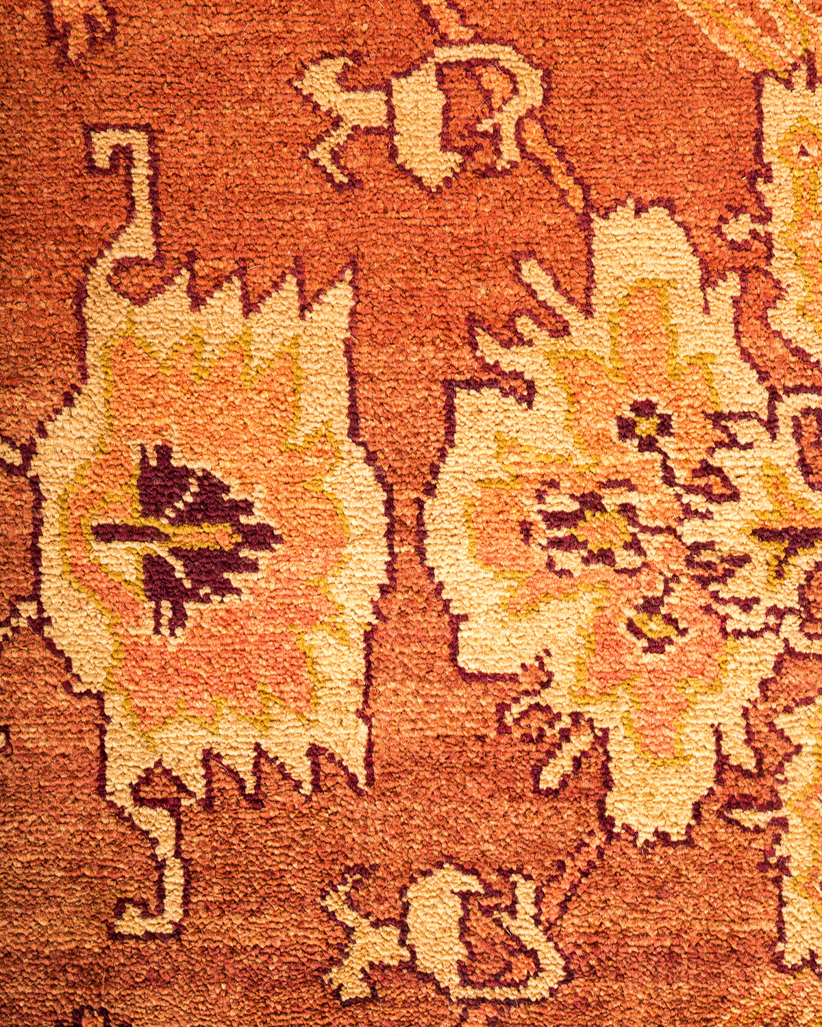 Eclectic, One-of-a-Kind Hand-Knotted Area Rug - Orange, 6' 3" x 8' 5"