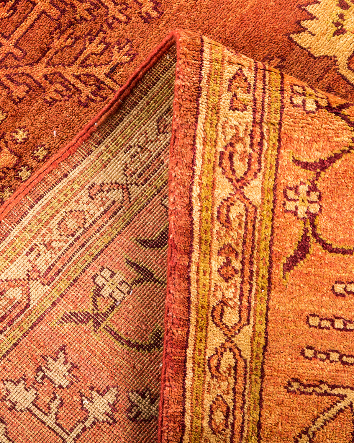 Eclectic, One-of-a-Kind Hand-Knotted Area Rug - Orange, 6' 3" x 8' 5"