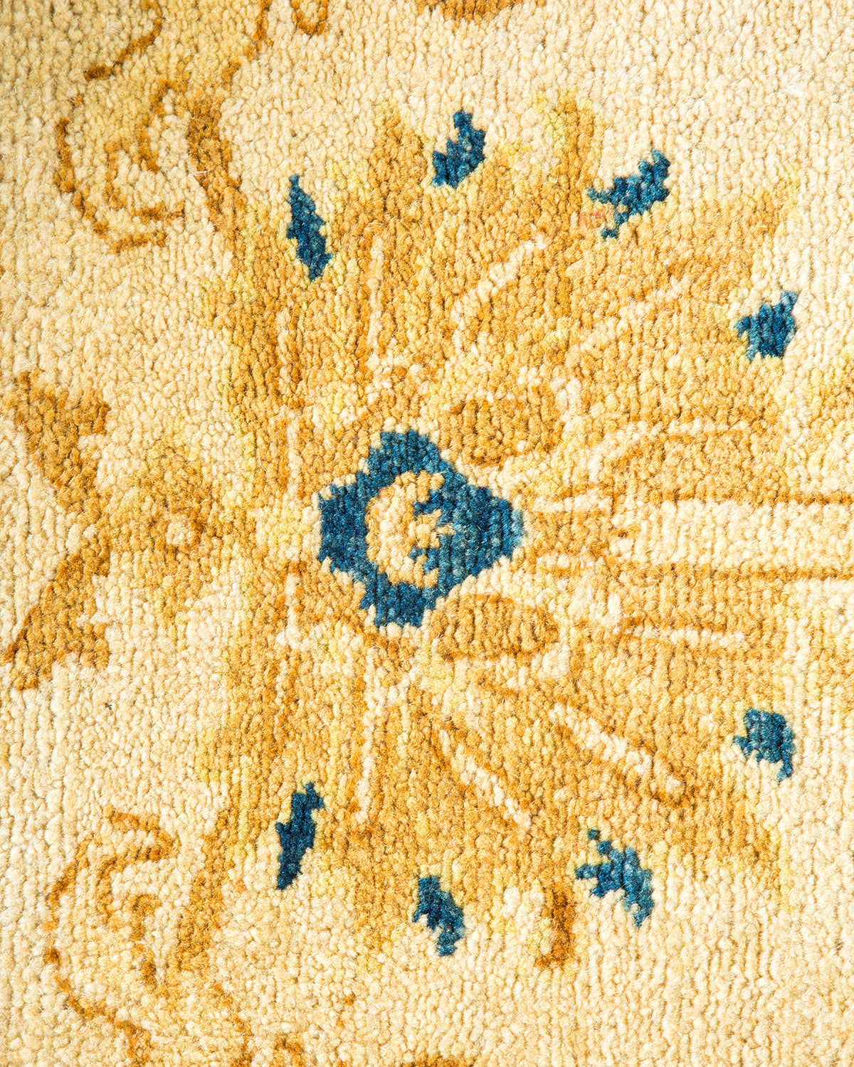 Eclectic, One-of-a-Kind Hand-Knotted Area Rug - Ivory, 6' 1" x 8' 10"