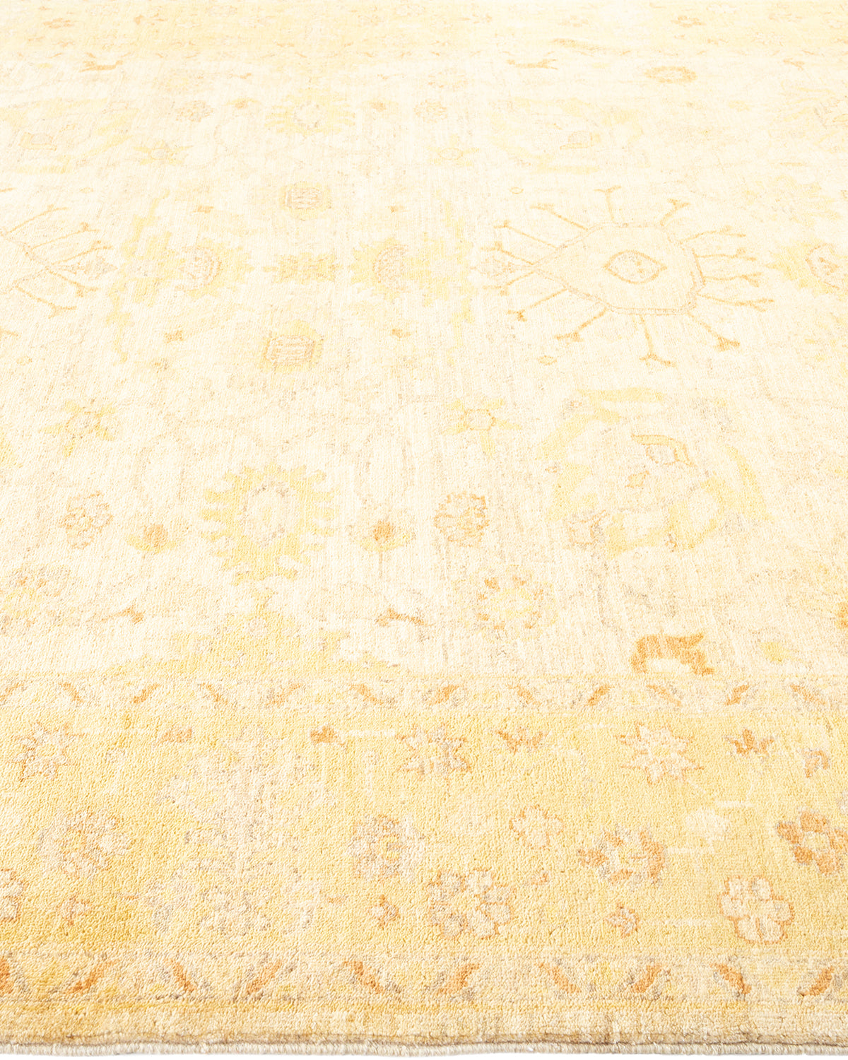 Eclectic, One-of-a-Kind Hand-Knotted Area Rug - Ivory, 8' 2" x 9' 9"