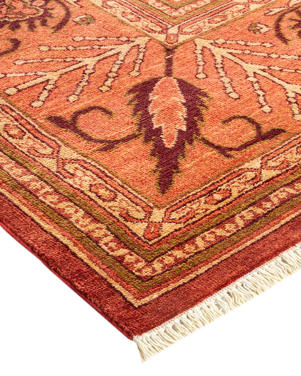 Eclectic, One-of-a-Kind Hand-Knotted Area Rug - Red, 8' 2" x 10' 2"