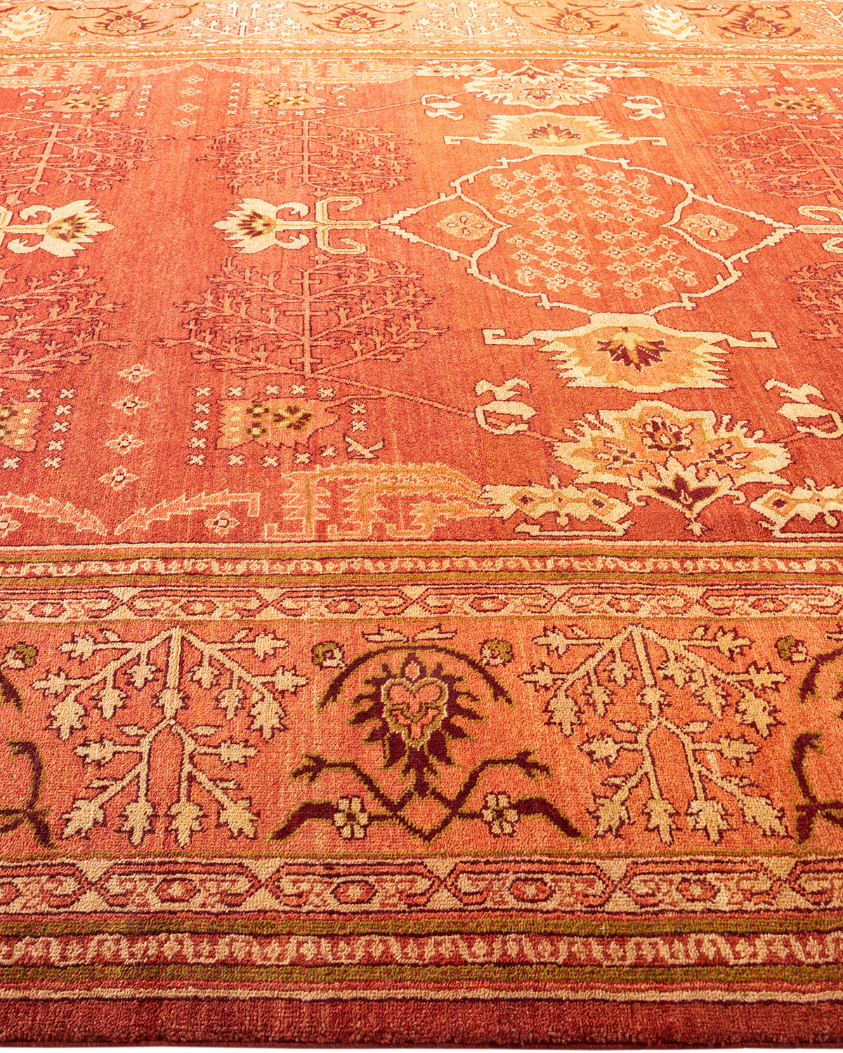 Eclectic, One-of-a-Kind Hand-Knotted Area Rug - Red, 8' 2" x 10' 2"