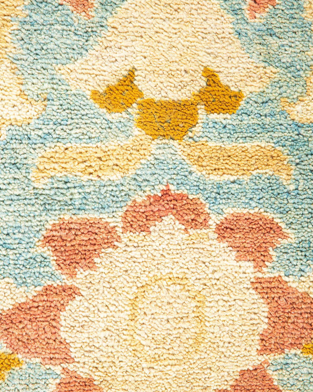 Eclectic, One-of-a-Kind Hand-Knotted Area Rug - Light Blue, 8' 4" x 10' 1"