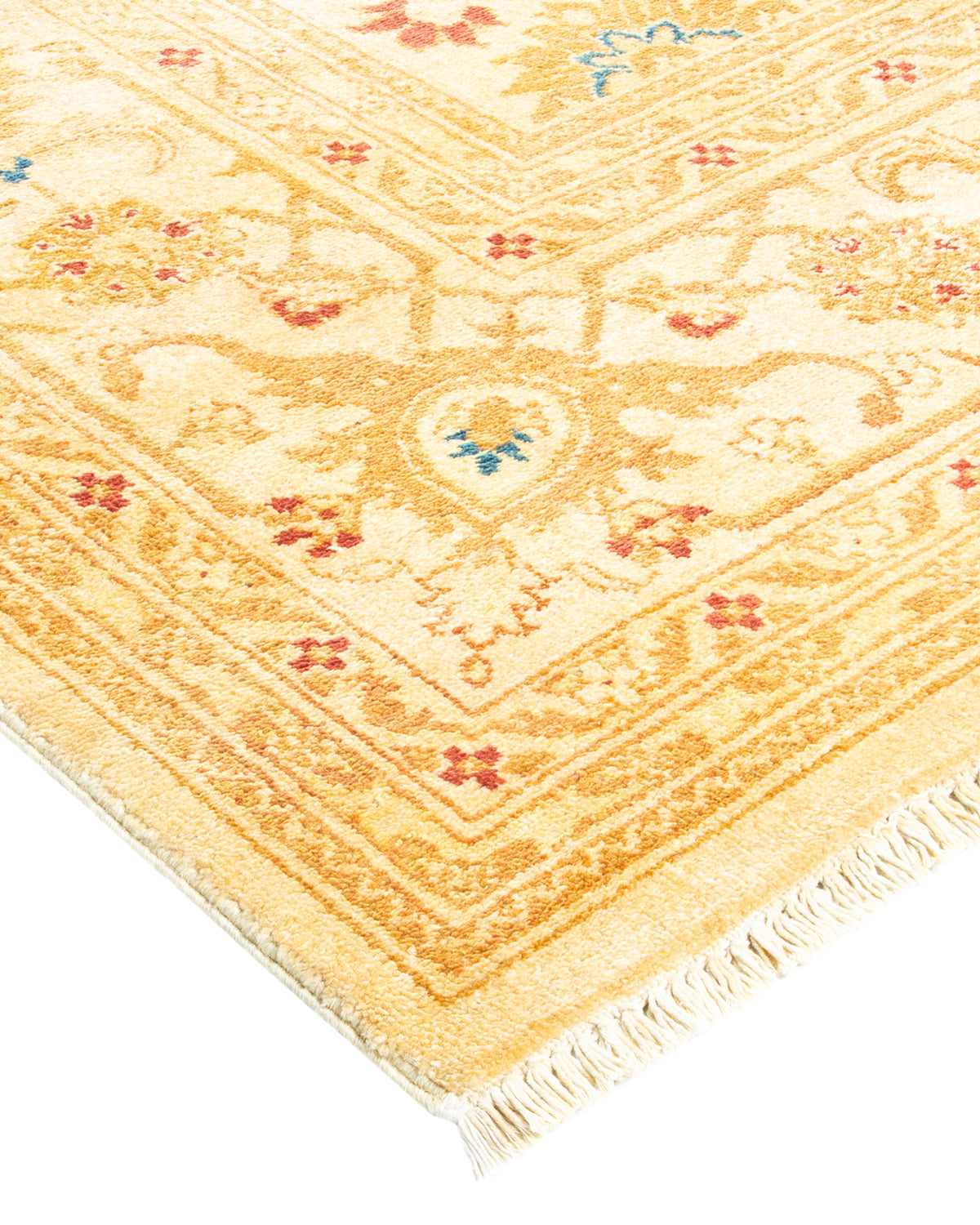 Eclectic, One-of-a-Kind Hand-Knotted Area Rug - Ivory, 8' 1" x 10' 8"