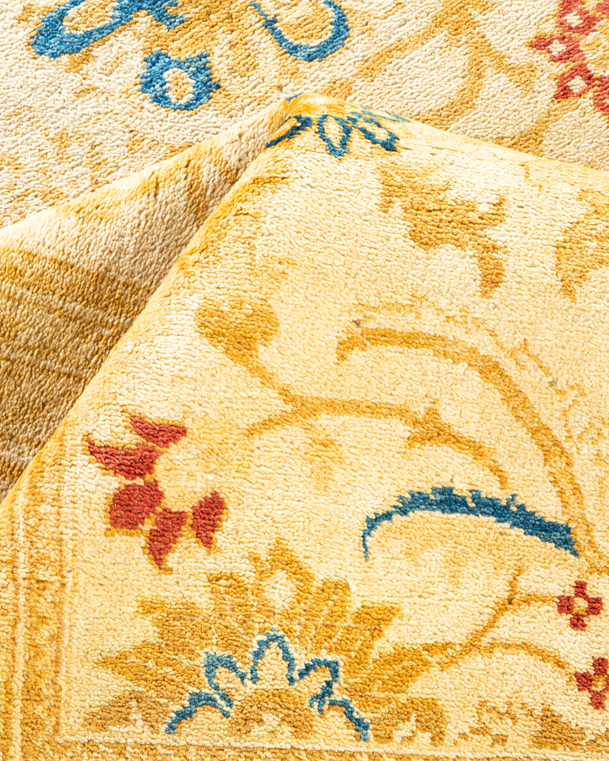 Eclectic, One-of-a-Kind Hand-Knotted Area Rug - Ivory, 8' 1" x 10' 8"