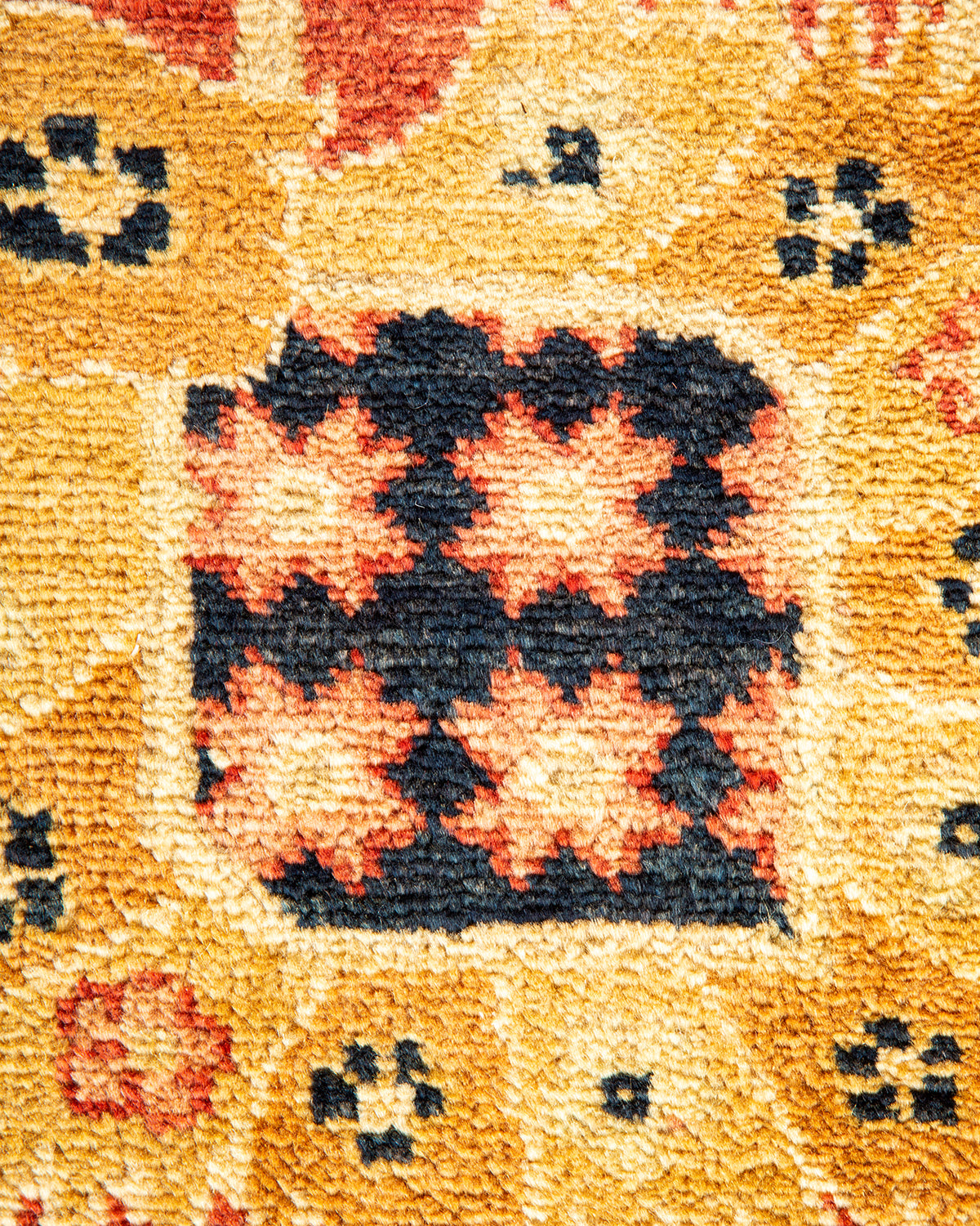 Eclectic, One-of-a-Kind Hand-Knotted Area Rug - Orange, 6' 2" x 8' 10"