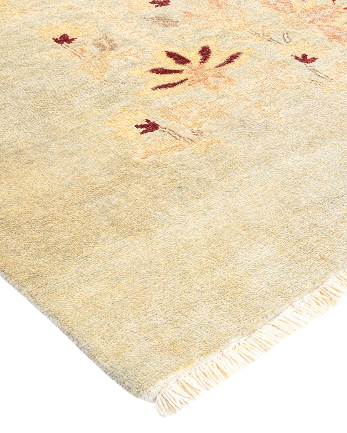 Eclectic, One-of-a-Kind Hand-Knotted Area Rug - Light Blue, 5' 10" x 9' 1"
