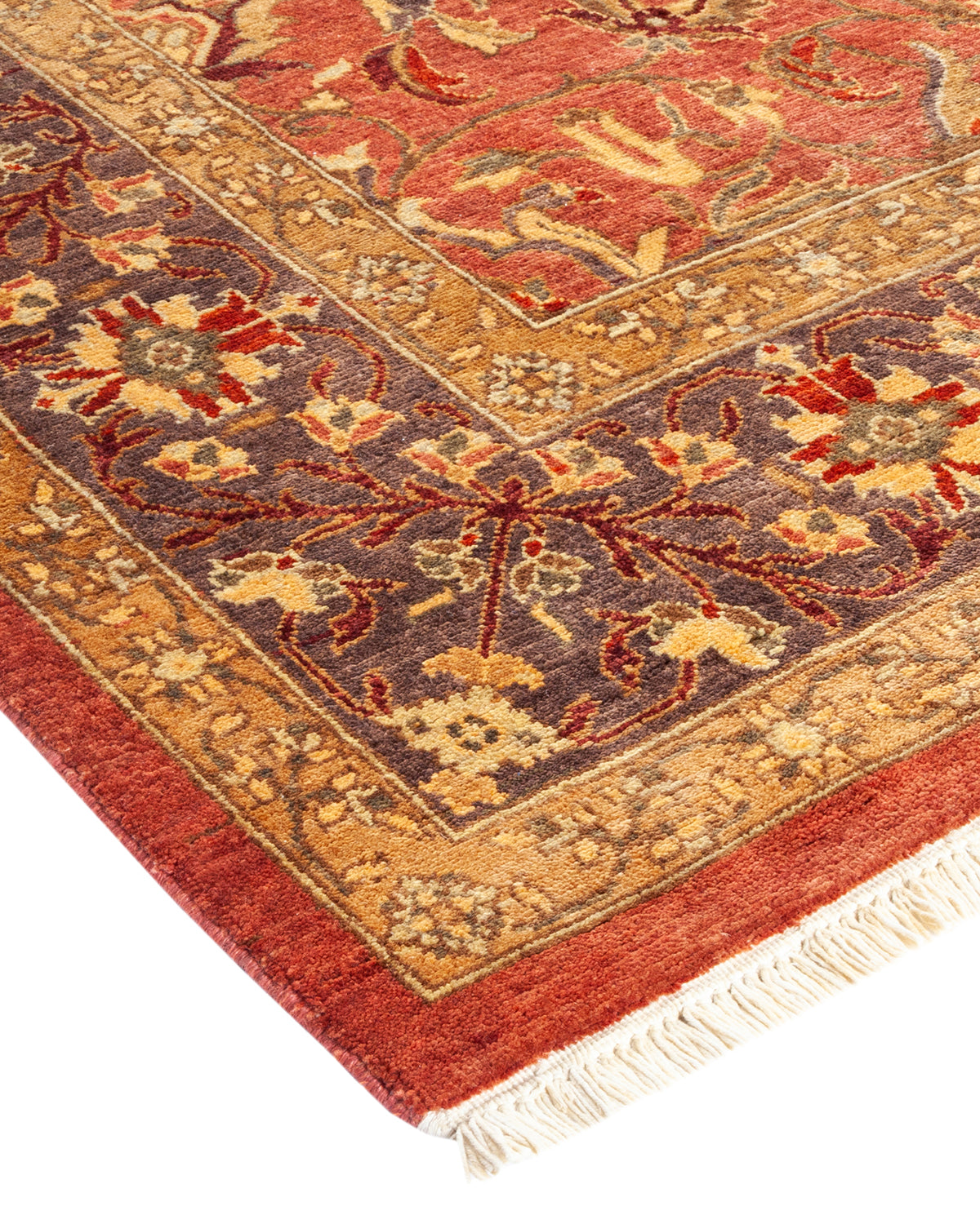 Eclectic, One-of-a-Kind Hand-Knotted Area Rug - Pink, 6' 2" x 8' 10"