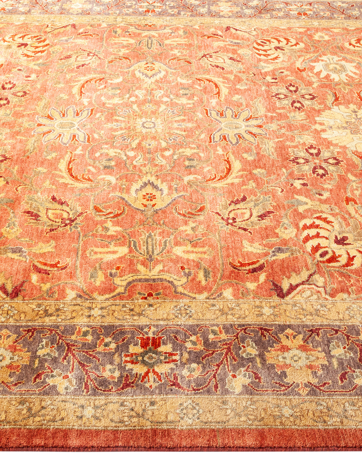 Eclectic, One-of-a-Kind Hand-Knotted Area Rug - Pink, 6' 2" x 8' 10"