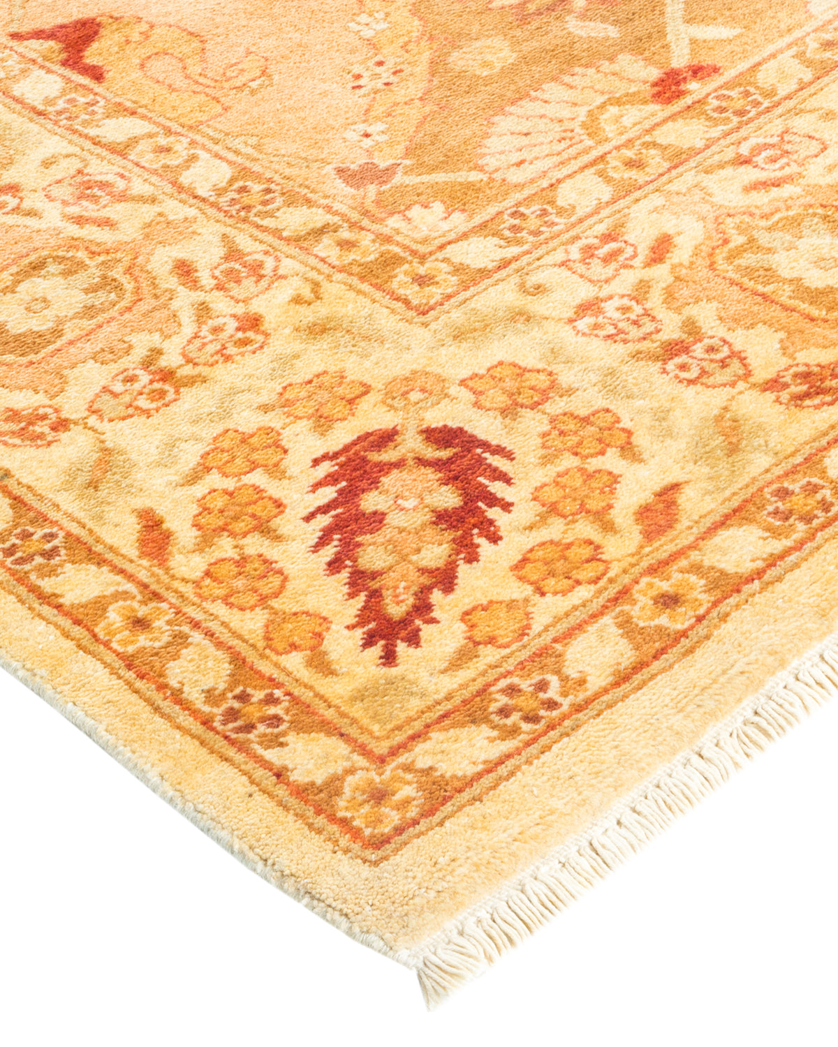 Eclectic, One-of-a-Kind Hand-Knotted Area Rug - Ivory, 6' 2" x 9' 1"