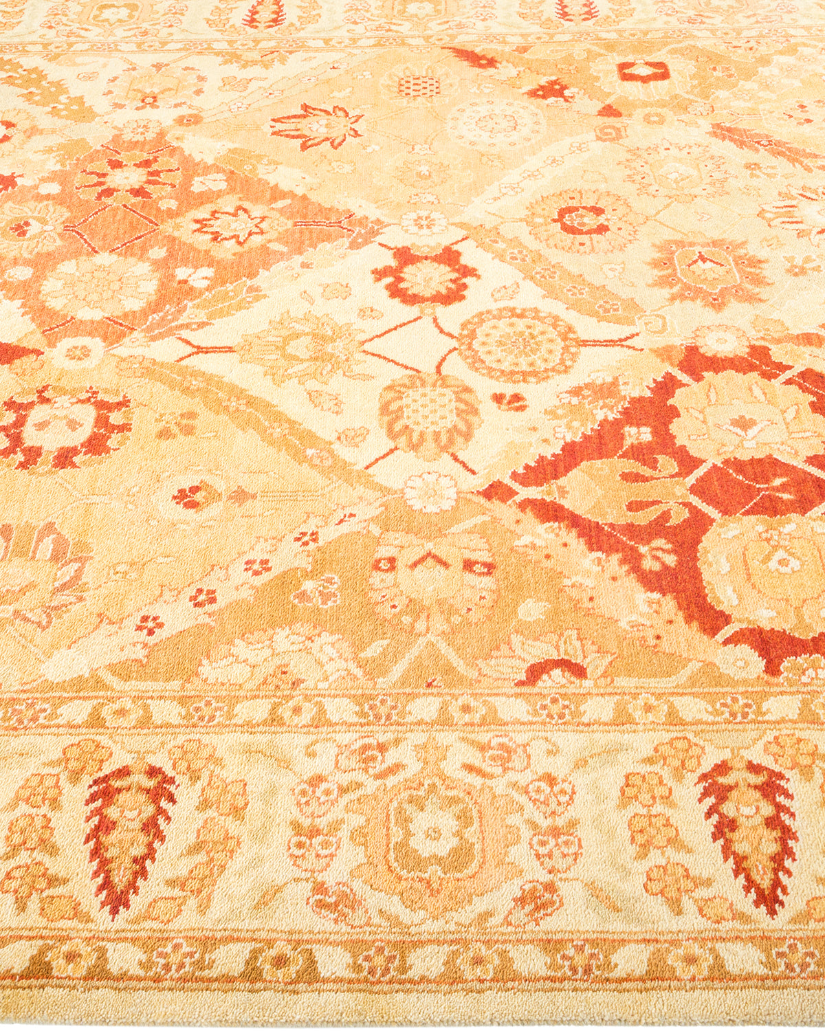 Eclectic, One-of-a-Kind Hand-Knotted Area Rug - Ivory, 6' 2" x 9' 1"