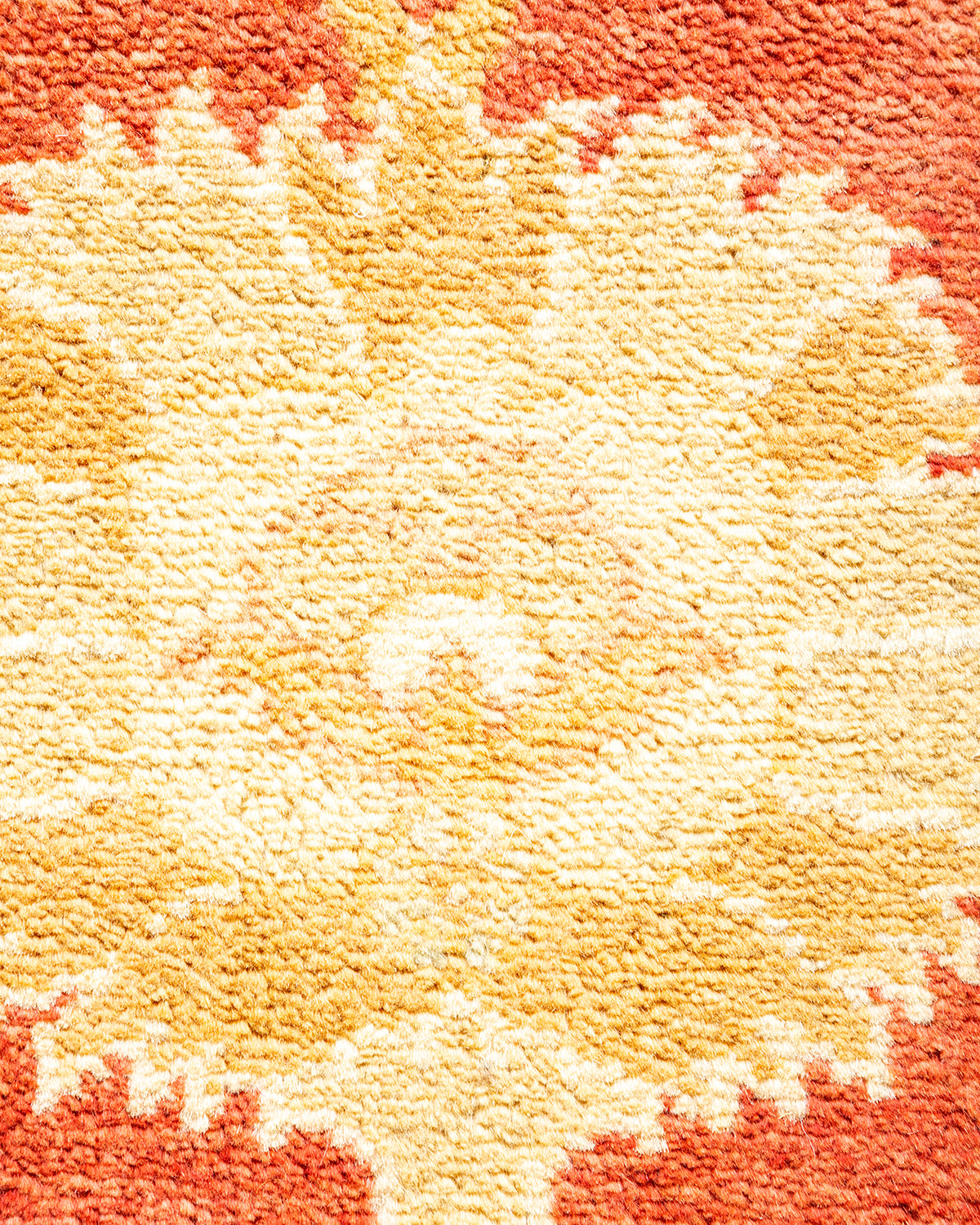 Eclectic, One-of-a-Kind Hand-Knotted Area Rug - Yellow, 9' 1" x 12' 3"