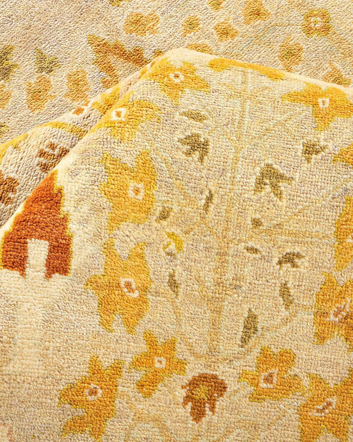 Eclectic, One-of-a-Kind Hand-Knotted Area Rug - Ivory, 8' 1" x 10' 6"