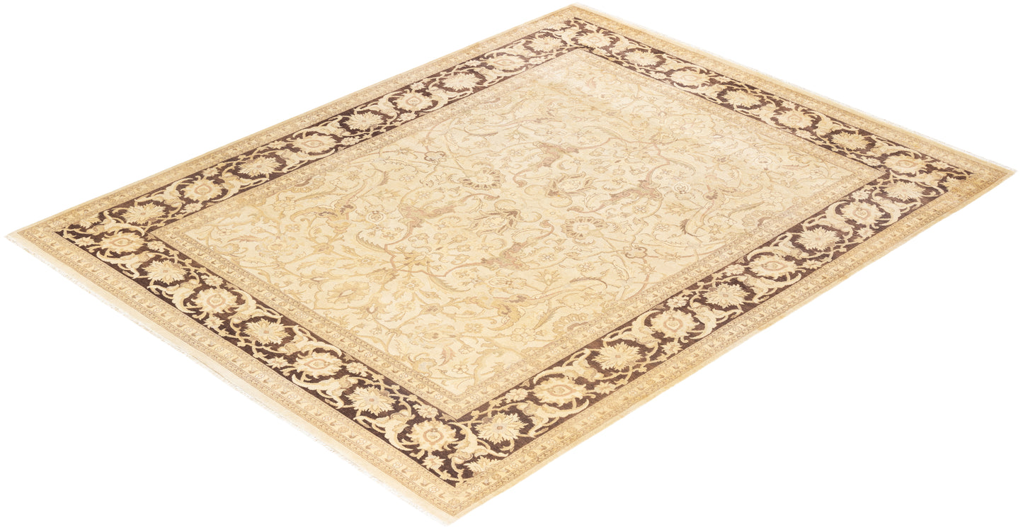 Eclectic, One-of-a-Kind Hand-Knotted Area Rug - Ivory, 8' 0" x 10' 4"
