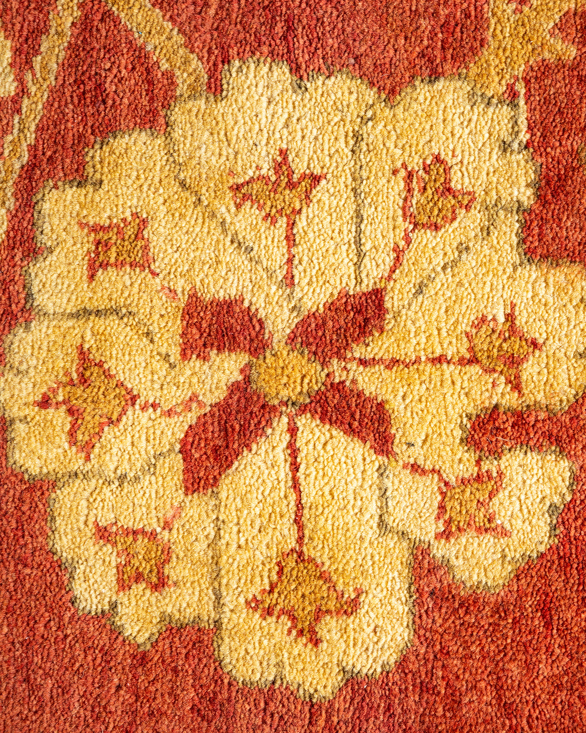 Eclectic, One-of-a-Kind Hand-Knotted Area Rug - Orange, 7' 10" x 9' 10"
