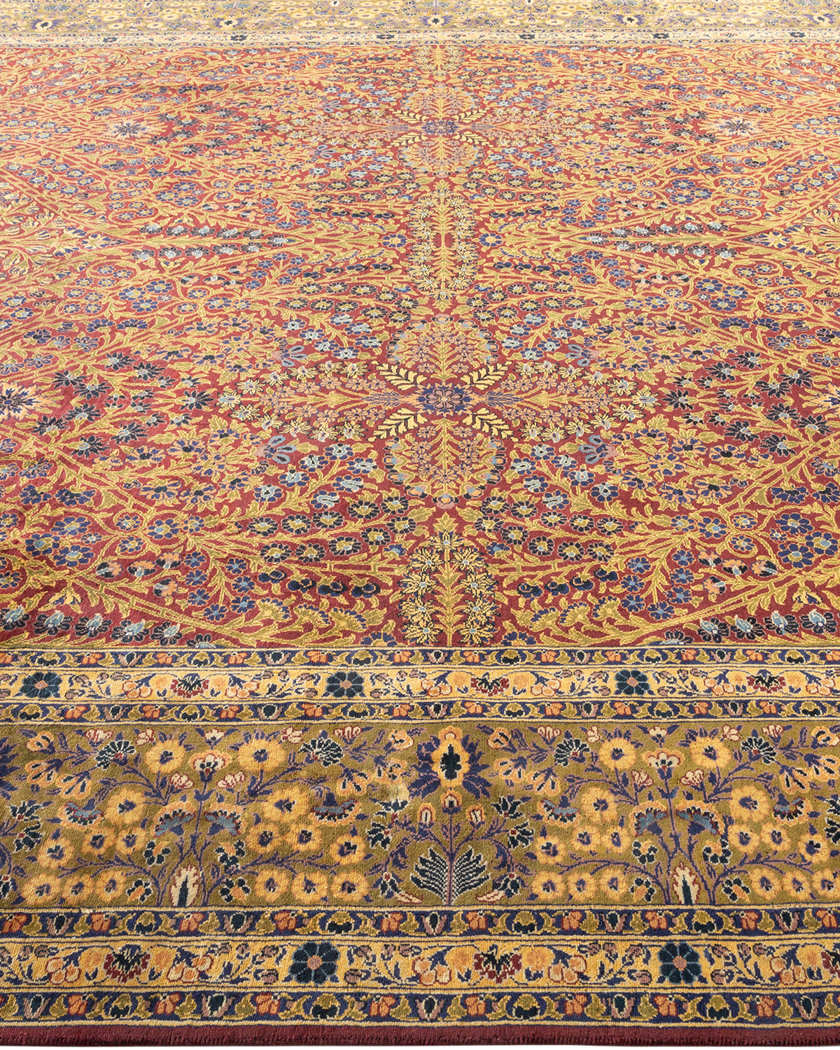 Mogul, One-of-a-Kind Hand-Knotted Area Rug - Red, 8' 10" x 11' 7"