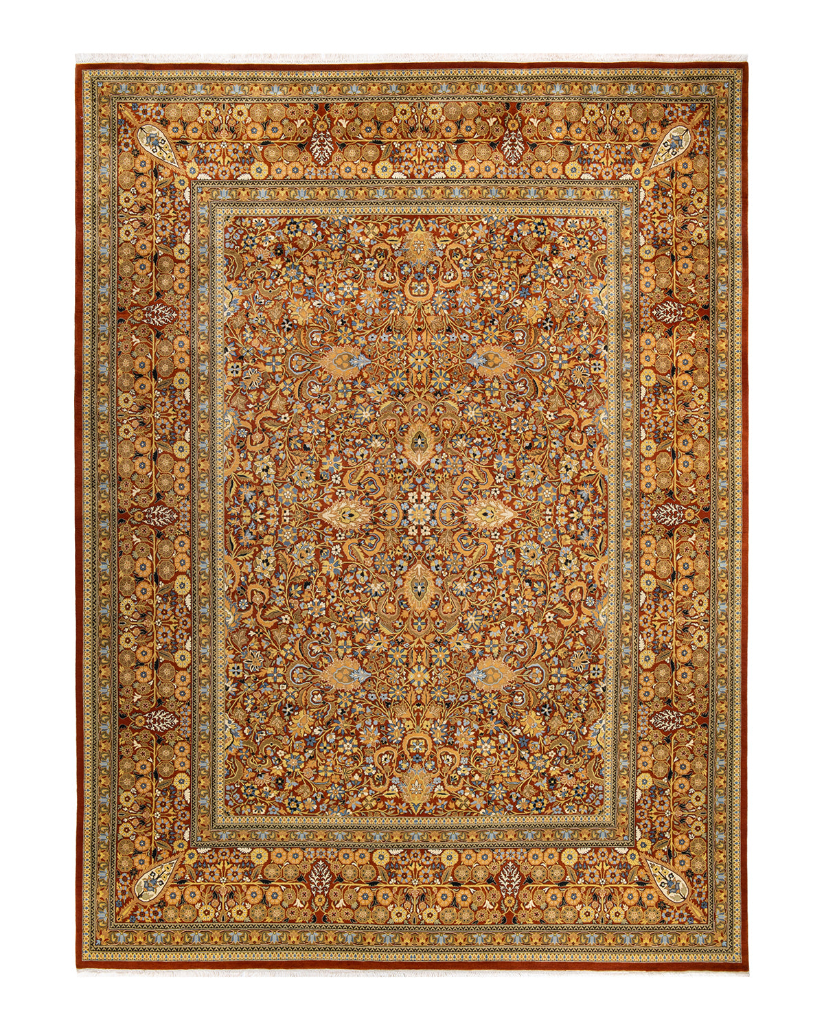 Mogul, One-of-a-Kind Hand-Knotted Area Rug - Orange, 9' 1" x 12' 5"