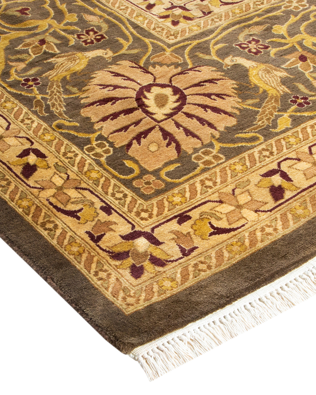Mogul, One-of-a-Kind Hand-Knotted Area Rug - Brown, 9' 0" x 12' 2"