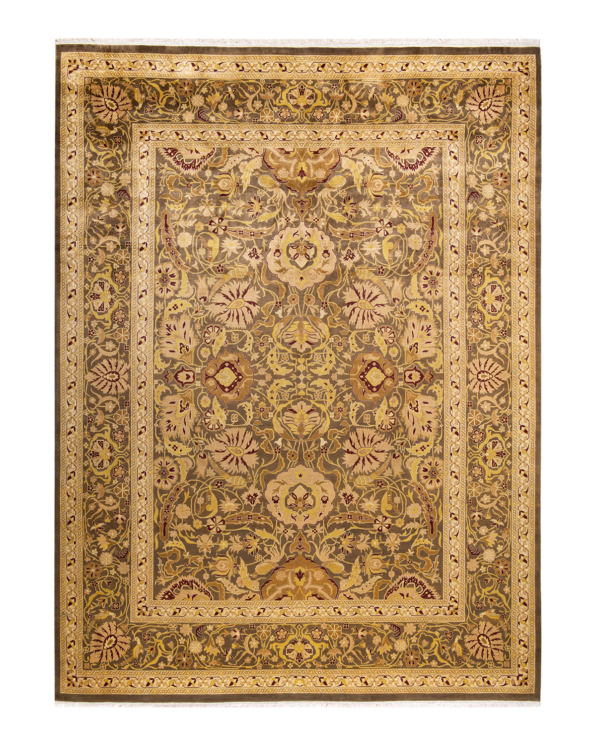 Mogul, One-of-a-Kind Hand-Knotted Area Rug - Brown, 9' 0" x 12' 2"