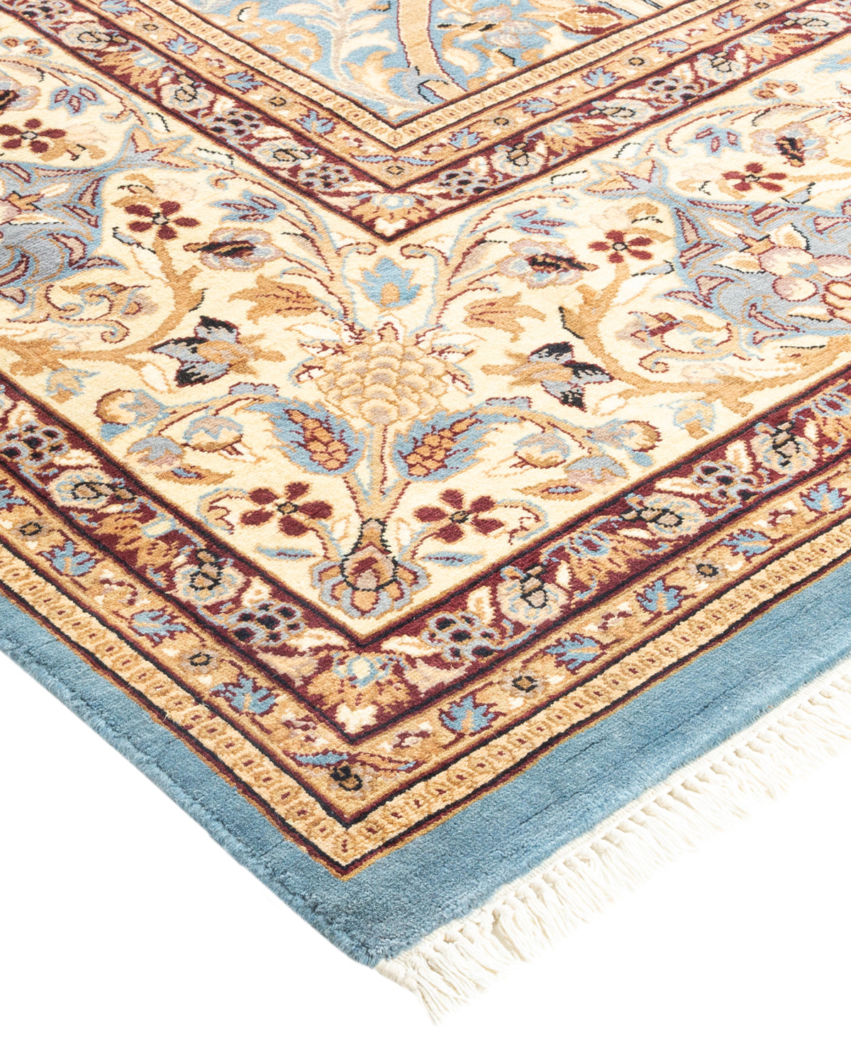 Mogul, One-of-a-Kind Hand-Knotted Area Rug - Light Blue, 8' 1" x 10' 6"