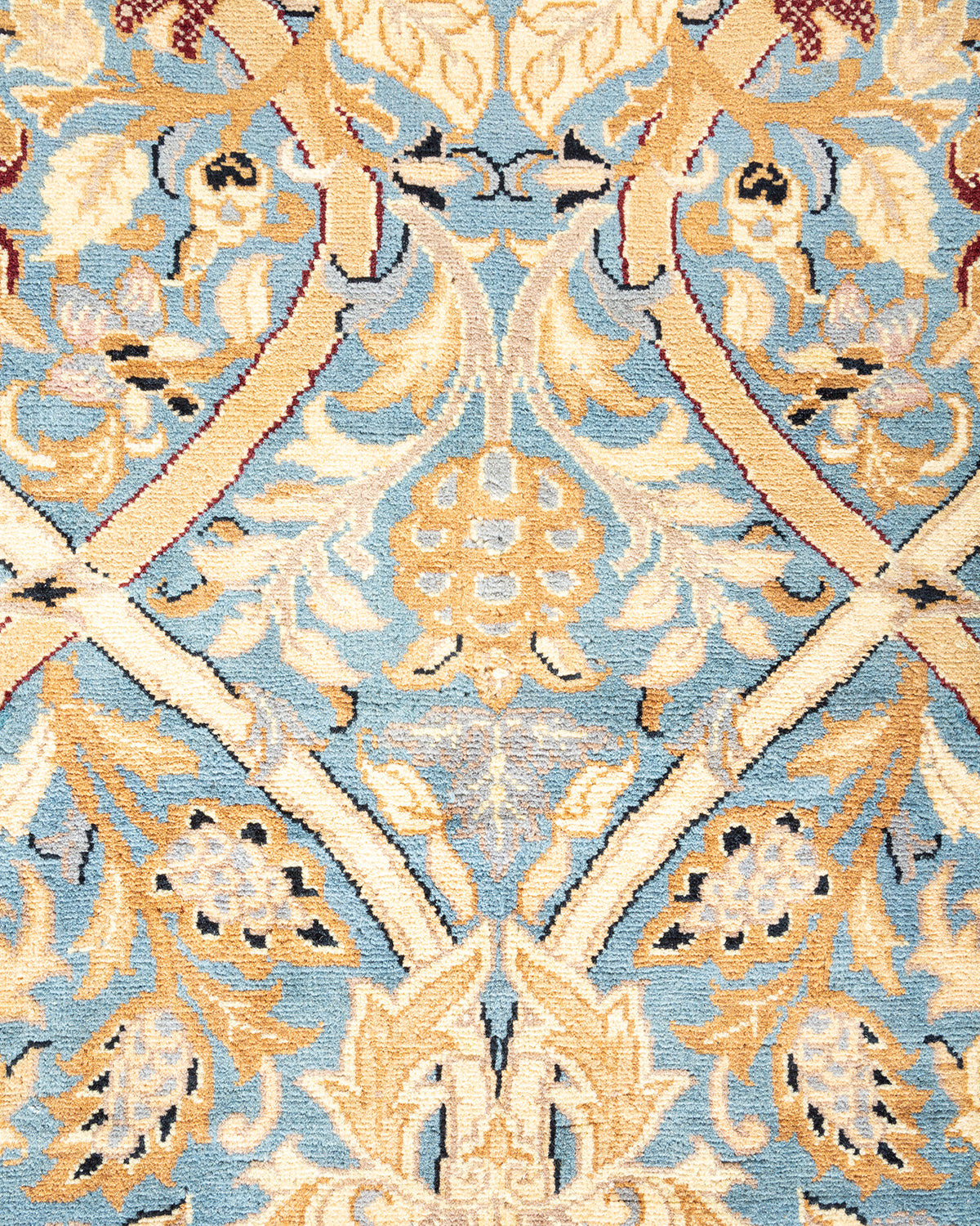 Mogul, One-of-a-Kind Hand-Knotted Area Rug - Light Blue, 8' 1" x 10' 6"