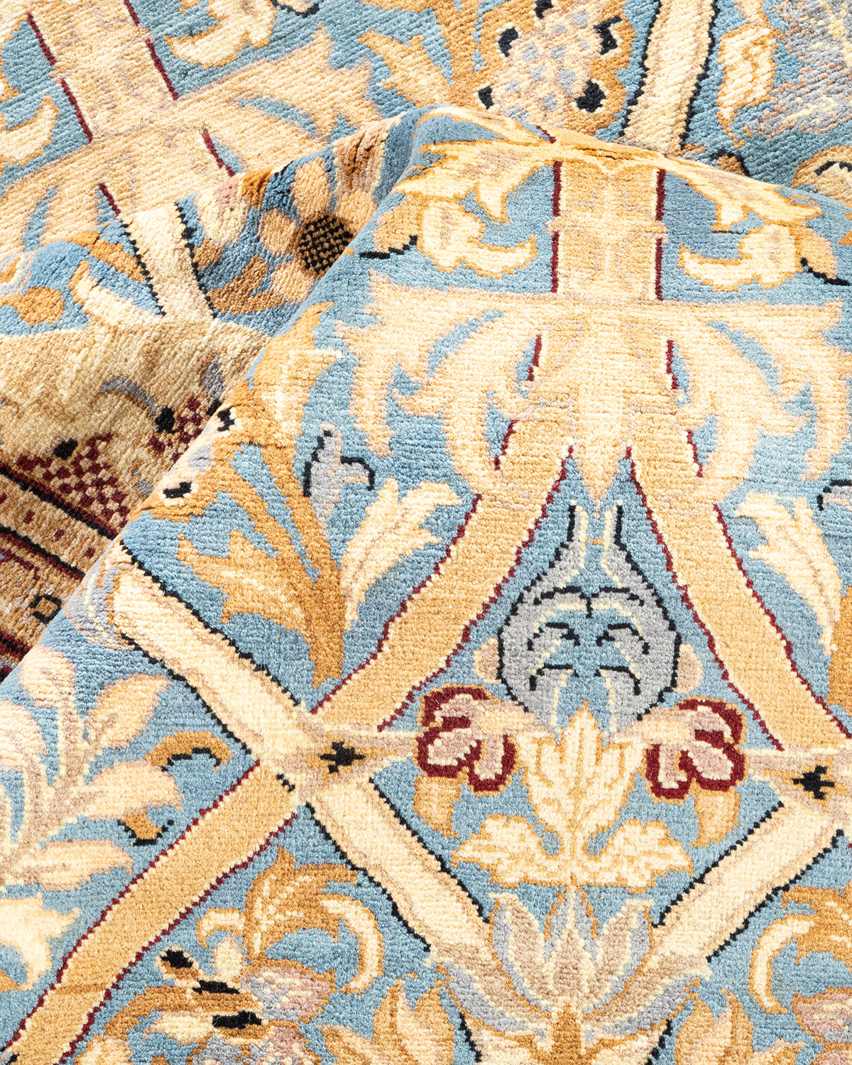 Mogul, One-of-a-Kind Hand-Knotted Area Rug - Light Blue, 8' 1" x 10' 6"