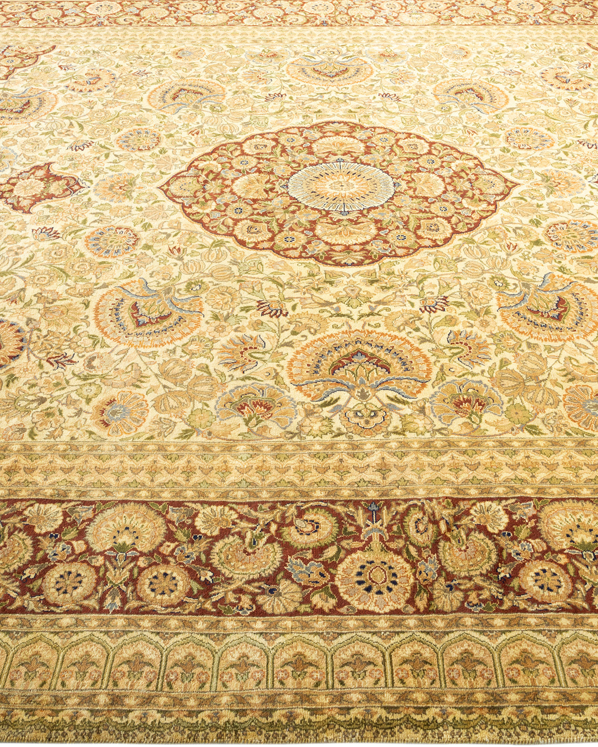 Mogul, One-of-a-Kind Hand-Knotted Area Rug - Ivory, 7' 10" x 9' 10"