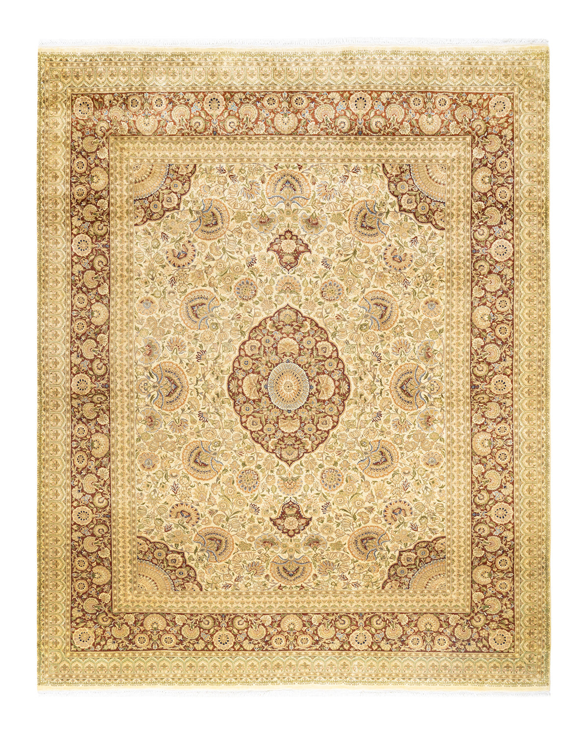 Mogul, One-of-a-Kind Hand-Knotted Area Rug - Ivory, 7' 10" x 9' 10"