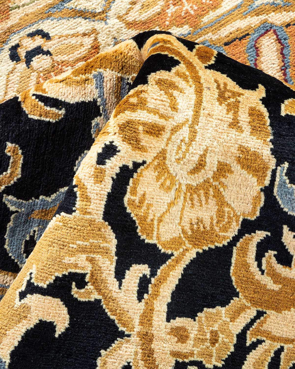 Mogul, One-of-a-Kind Hand-Knotted Area Rug - Black, 8' 1" x 10' 6"