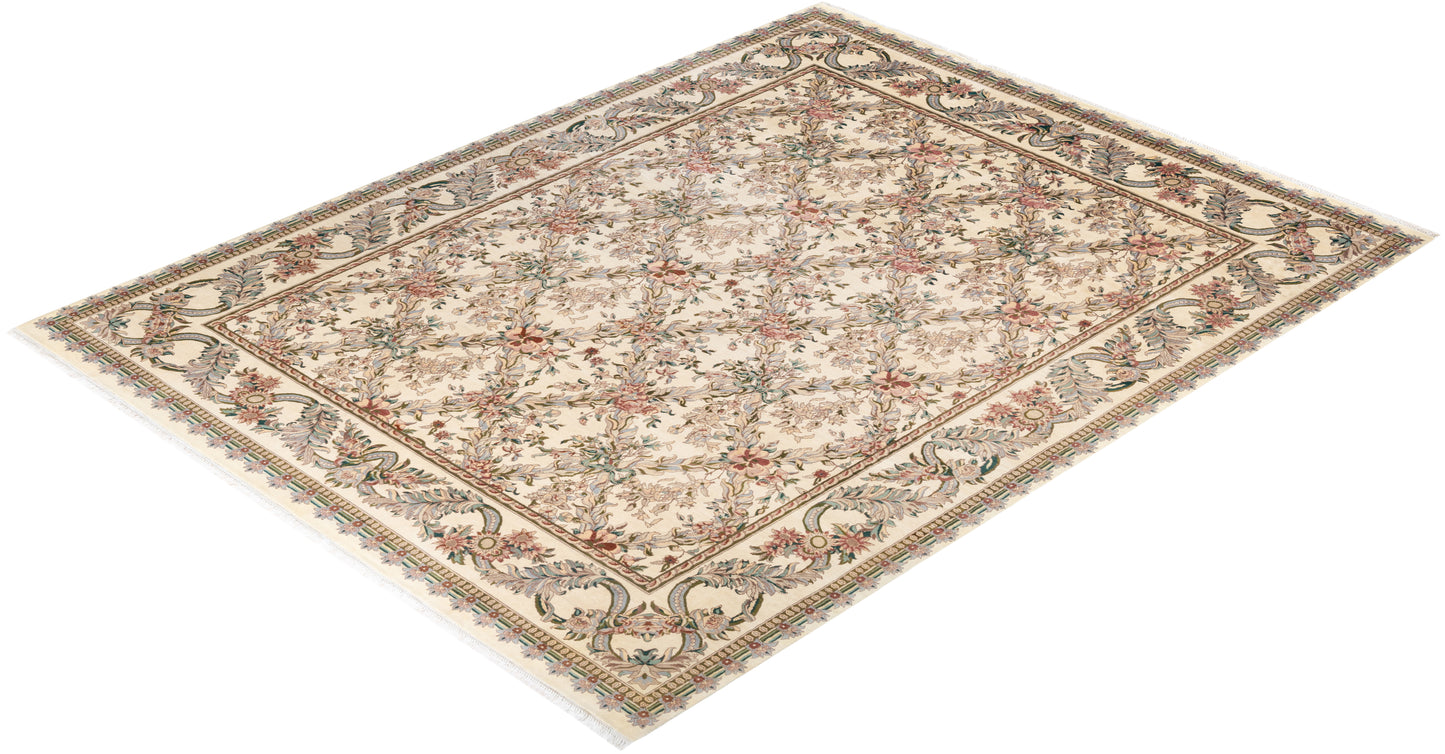 Mogul, One-of-a-Kind Hand-Knotted Area Rug - Ivory, 8' 0" x 10' 6"
