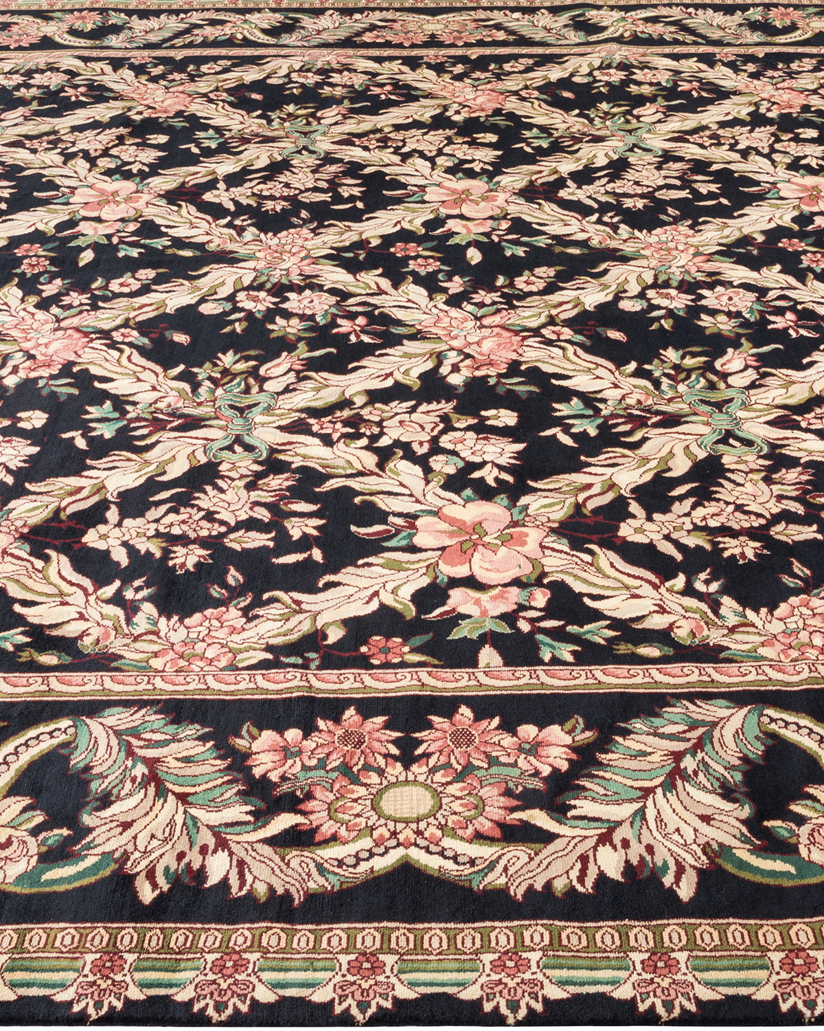 Mogul, One-of-a-Kind Hand-Knotted Area Rug - Black, 8' 2" x 10' 3"