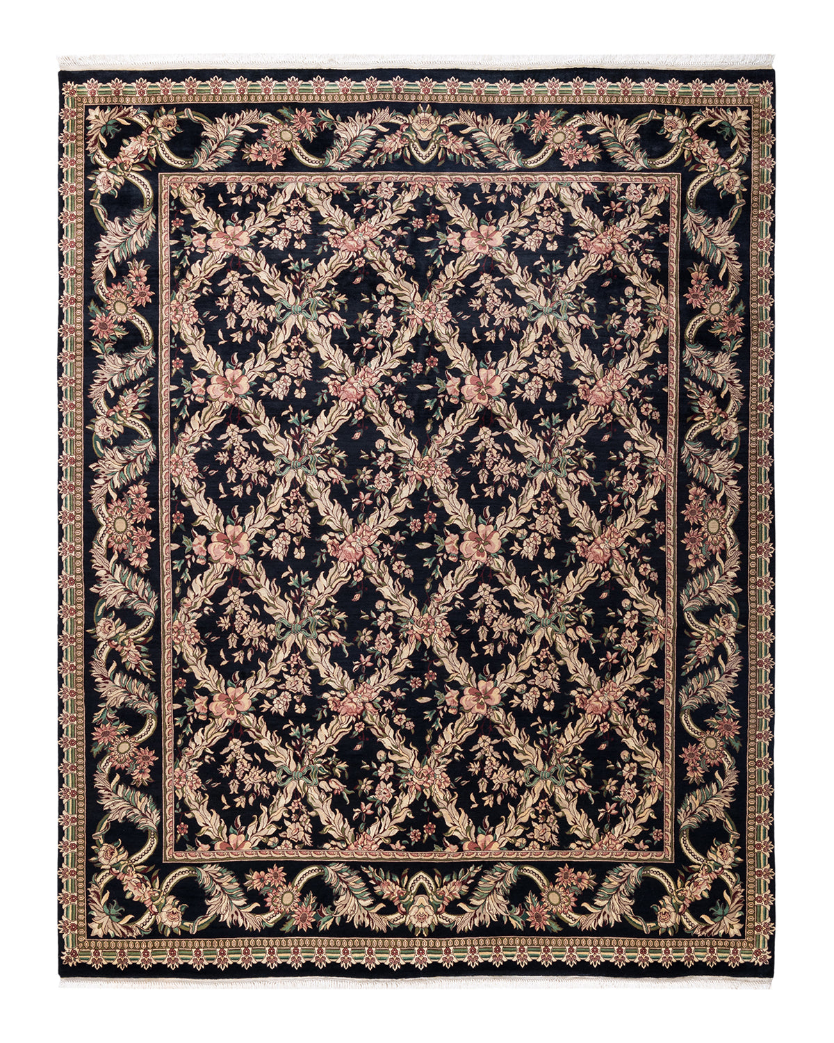 Mogul, One-of-a-Kind Hand-Knotted Area Rug - Black, 8' 2" x 10' 3"