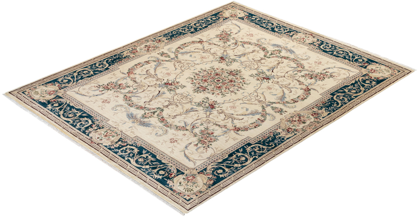 Mogul, One-of-a-Kind Hand-Knotted Area Rug - Ivory, 8' 2" x 10' 3"