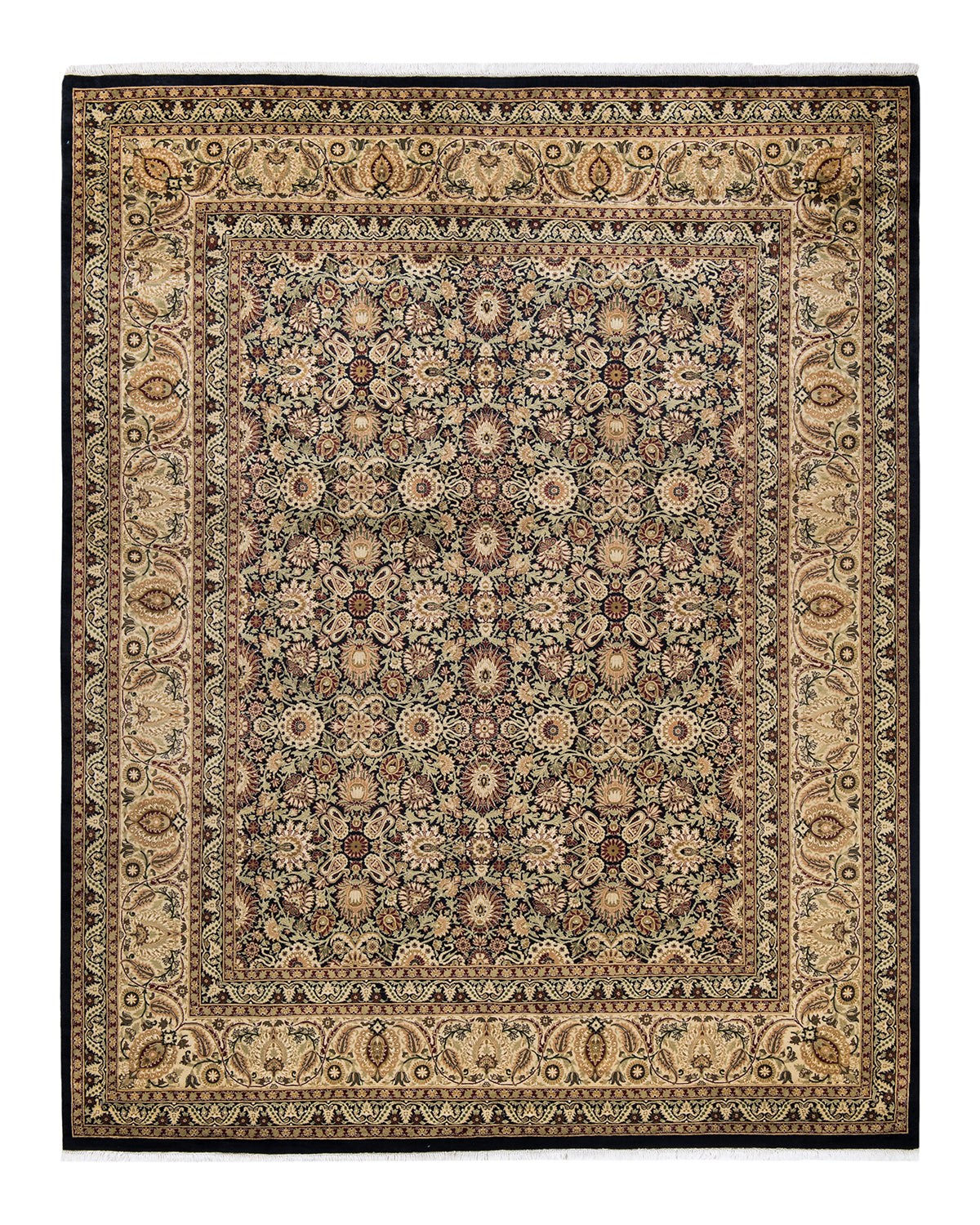 Mogul, One-of-a-Kind Hand-Knotted Area Rug - Black, 8' 2" x 10' 3"