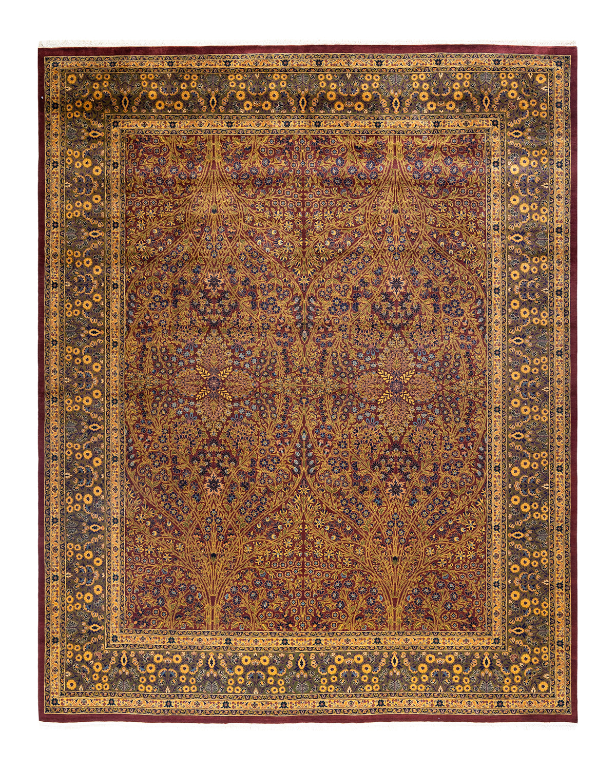 Mogul, One-of-a-Kind Hand-Knotted Area Rug - Red, 8' 1" x 10' 2"