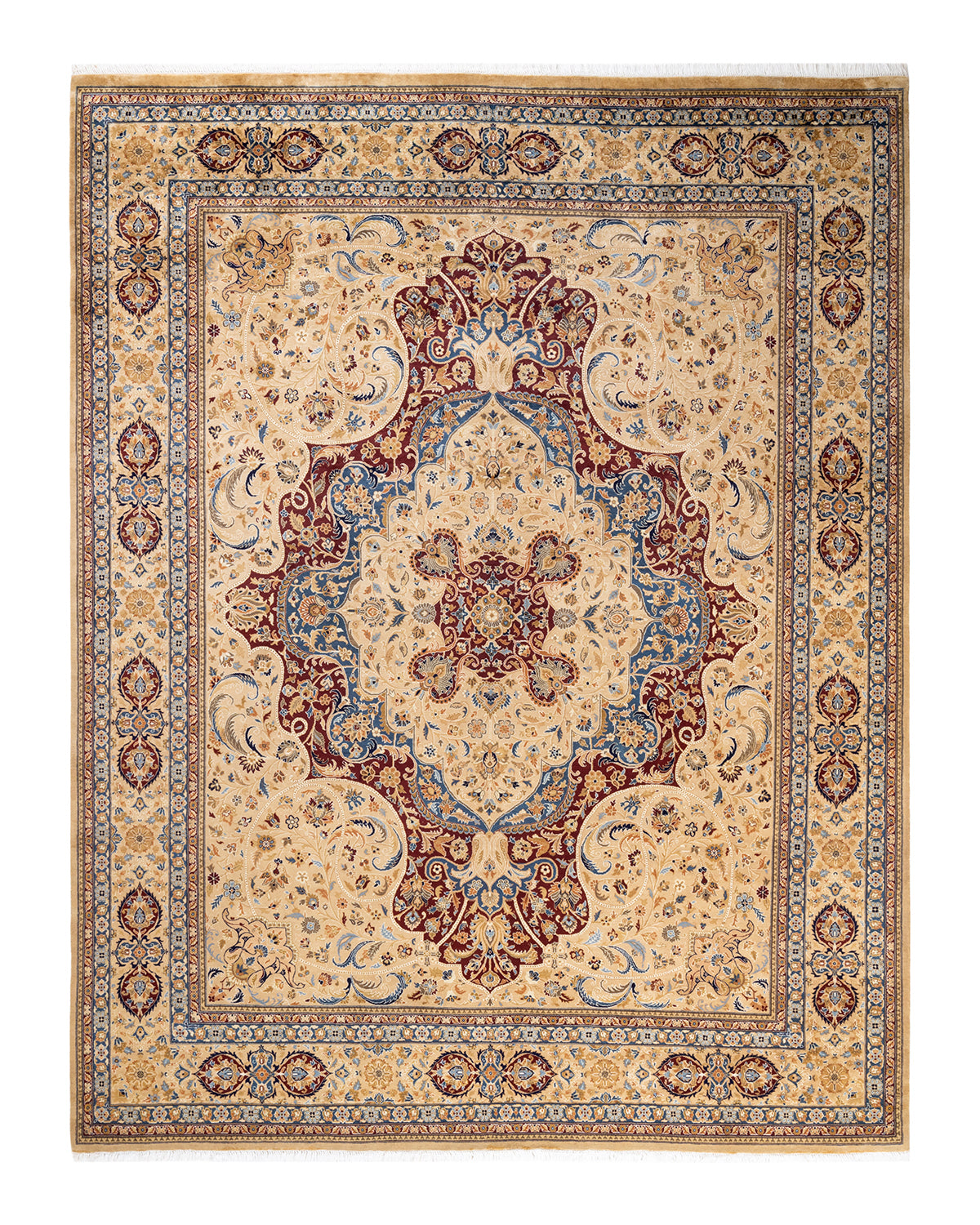 Mogul, One-of-a-Kind Hand-Knotted Area Rug - Yellow, 7' 10" x 10' 2"