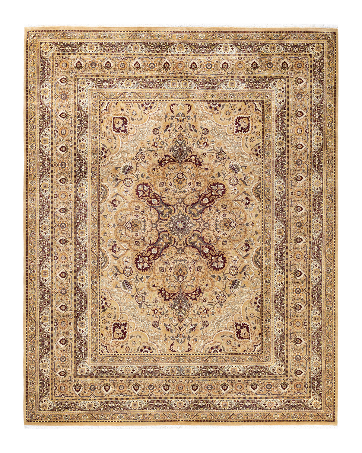 Mogul, One-of-a-Kind Hand-Knotted Area Rug - Yellow, 8' 1" x 10' 1"