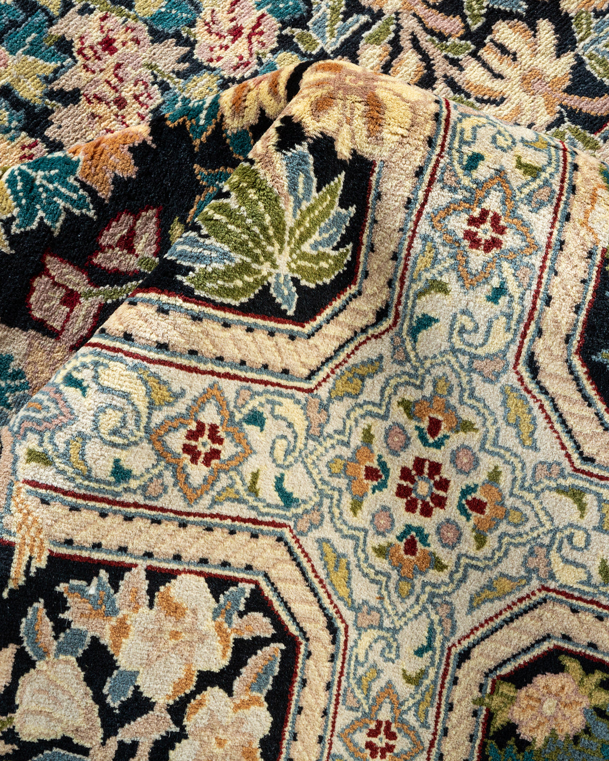 Mogul, One-of-a-Kind Hand-Knotted Area Rug - Black, 8' 2" x 11' 3"