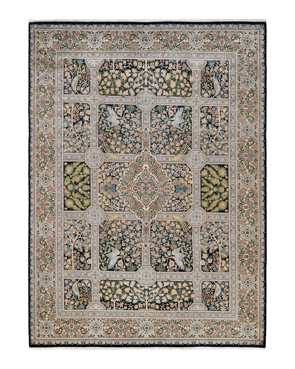 Mogul, One-of-a-Kind Hand-Knotted Area Rug - Black, 8' 2" x 11' 3"