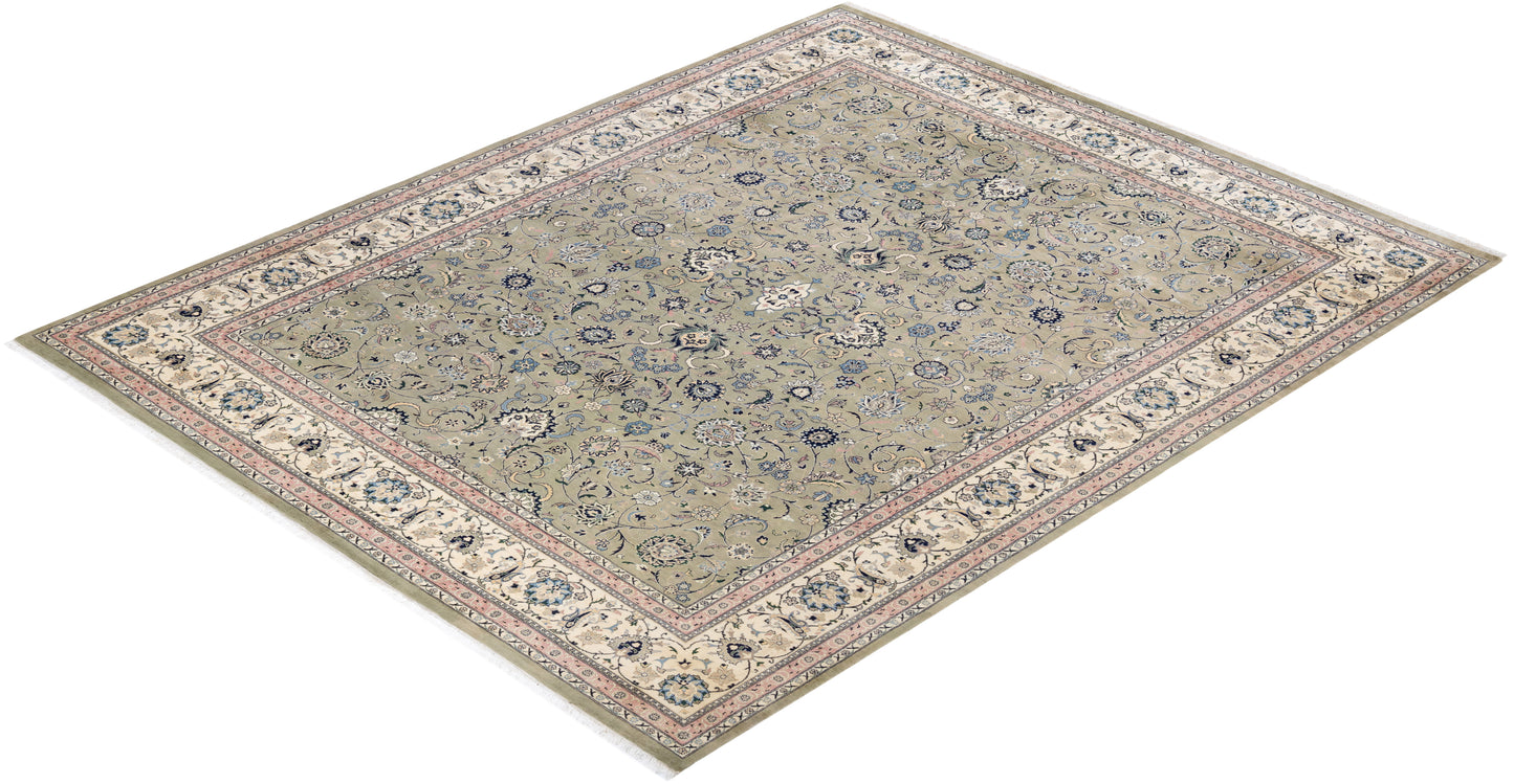 Mogul, One-of-a-Kind Hand-Knotted Area Rug - Green, 8' 3" x 10' 4"