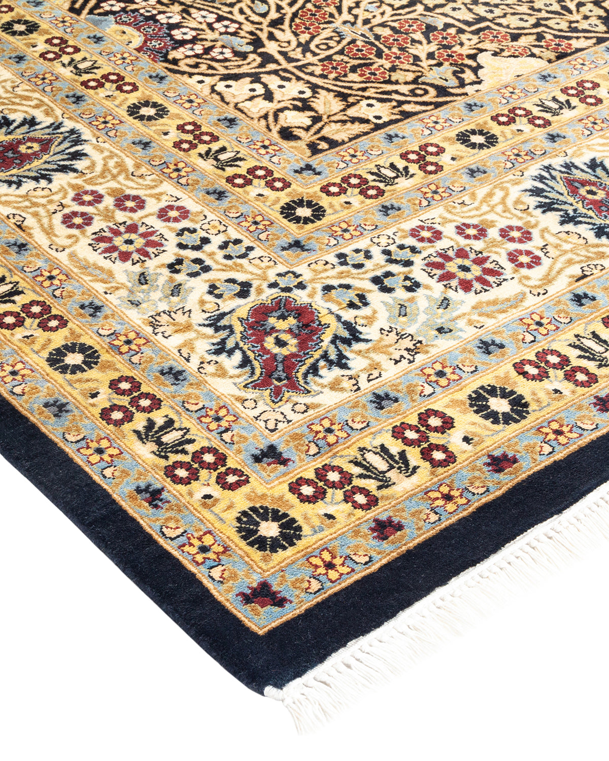 Mogul, One-of-a-Kind Hand-Knotted Area Rug - Black, 8' 2" x 10' 2"