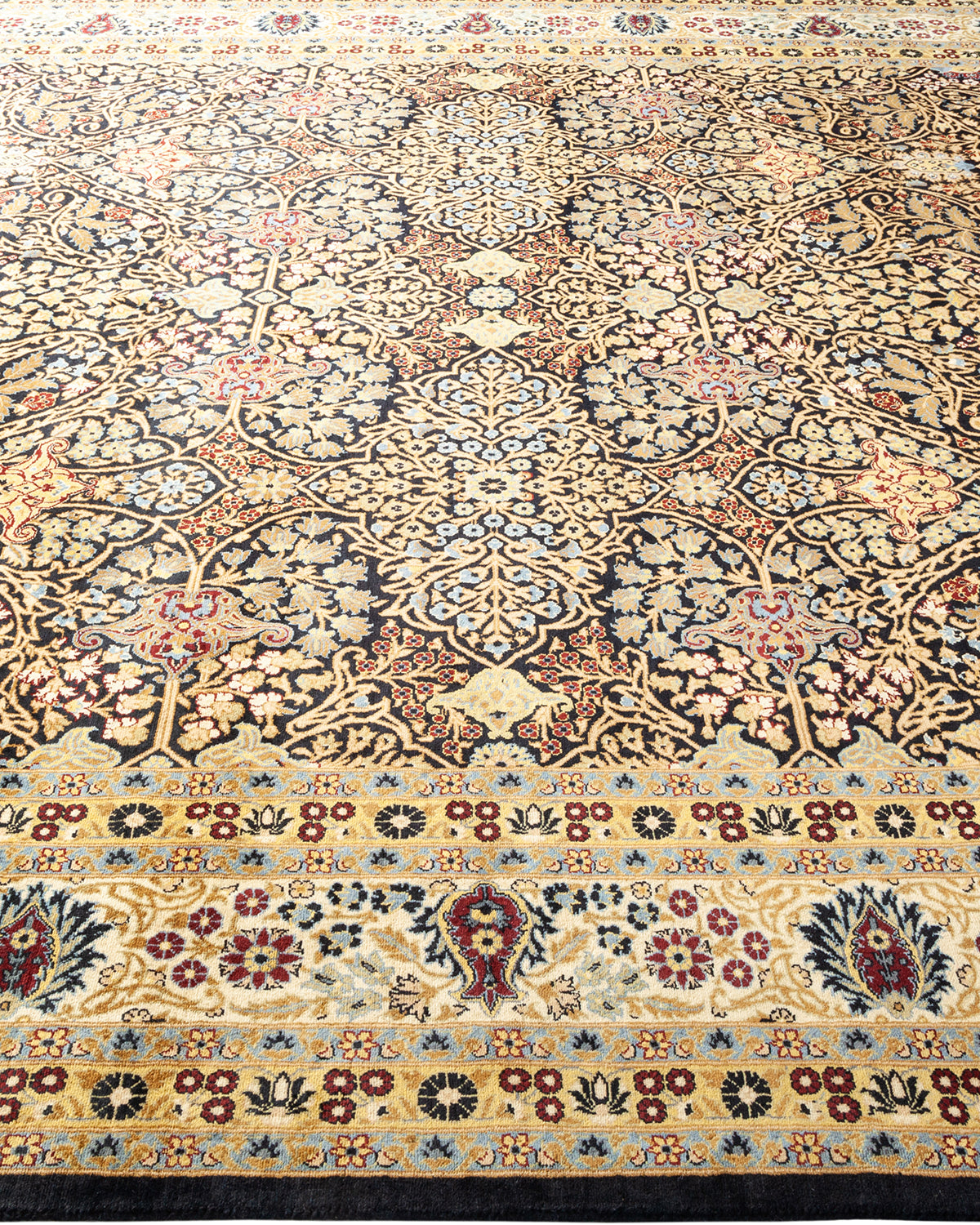 Mogul, One-of-a-Kind Hand-Knotted Area Rug - Black, 8' 2" x 10' 2"