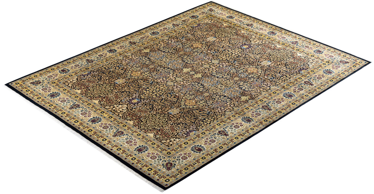 Mogul, One-of-a-Kind Hand-Knotted Area Rug - Black, 8' 2" x 10' 2"